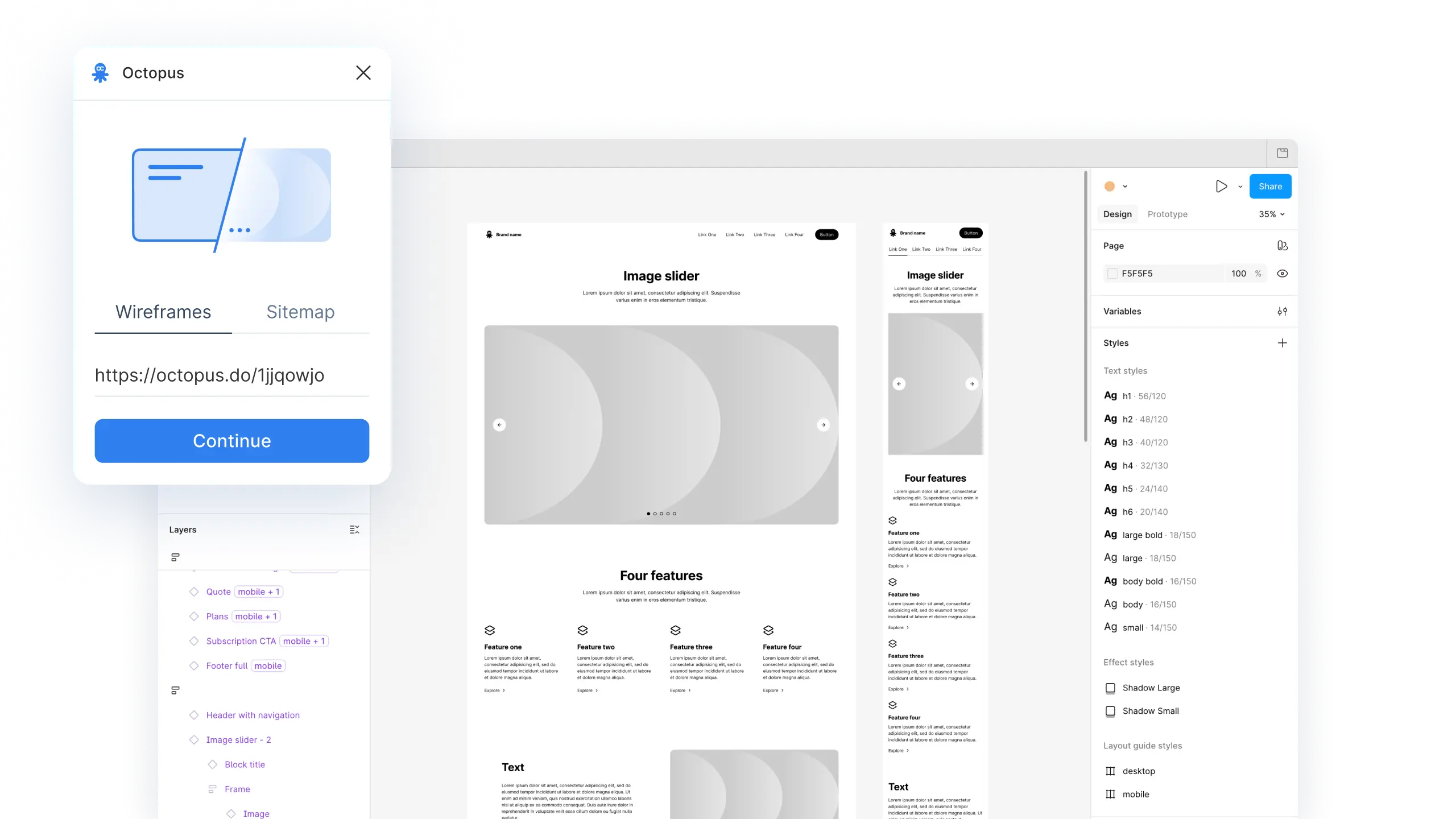 Simple website with nested list navigation | Octopus.do