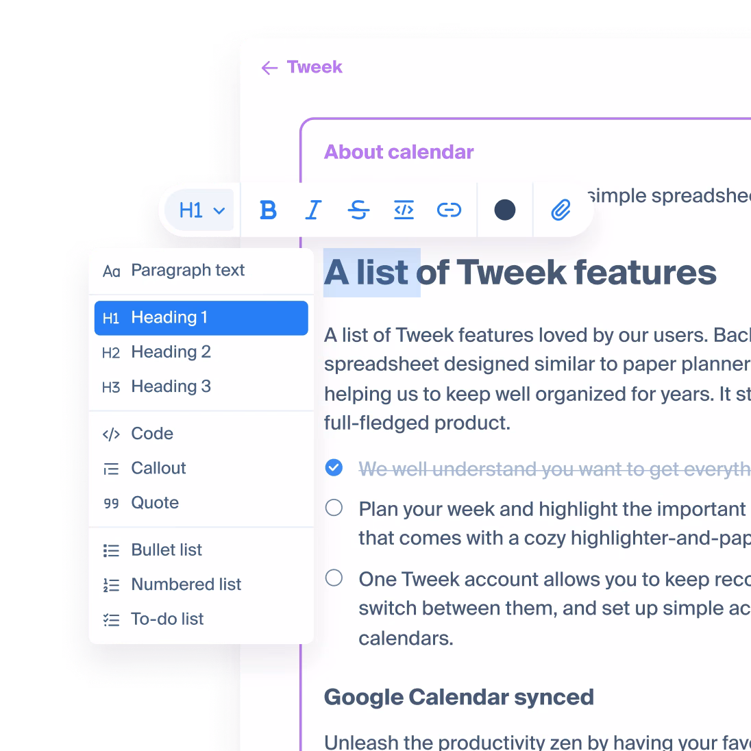 Text content with editor toolbar open | Octopus.do