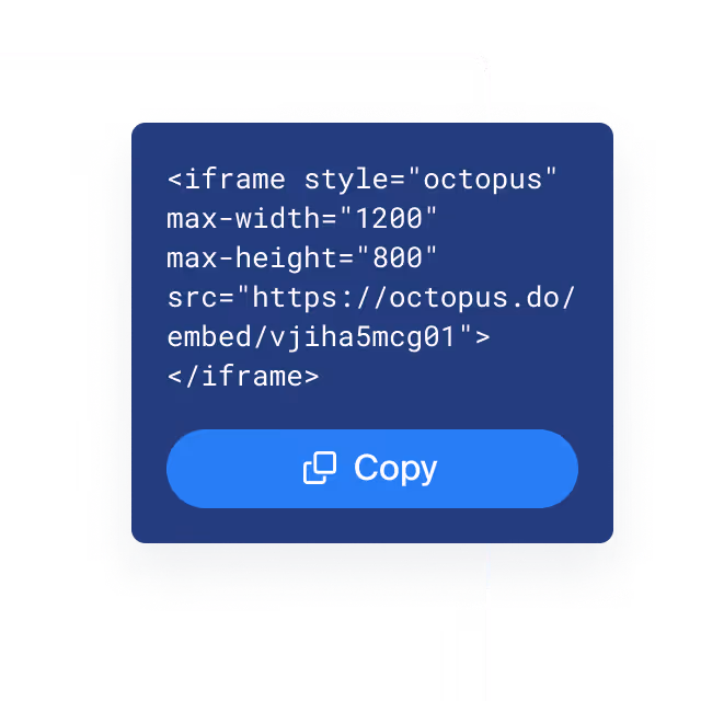 Embedding code snippet | Octopus.do