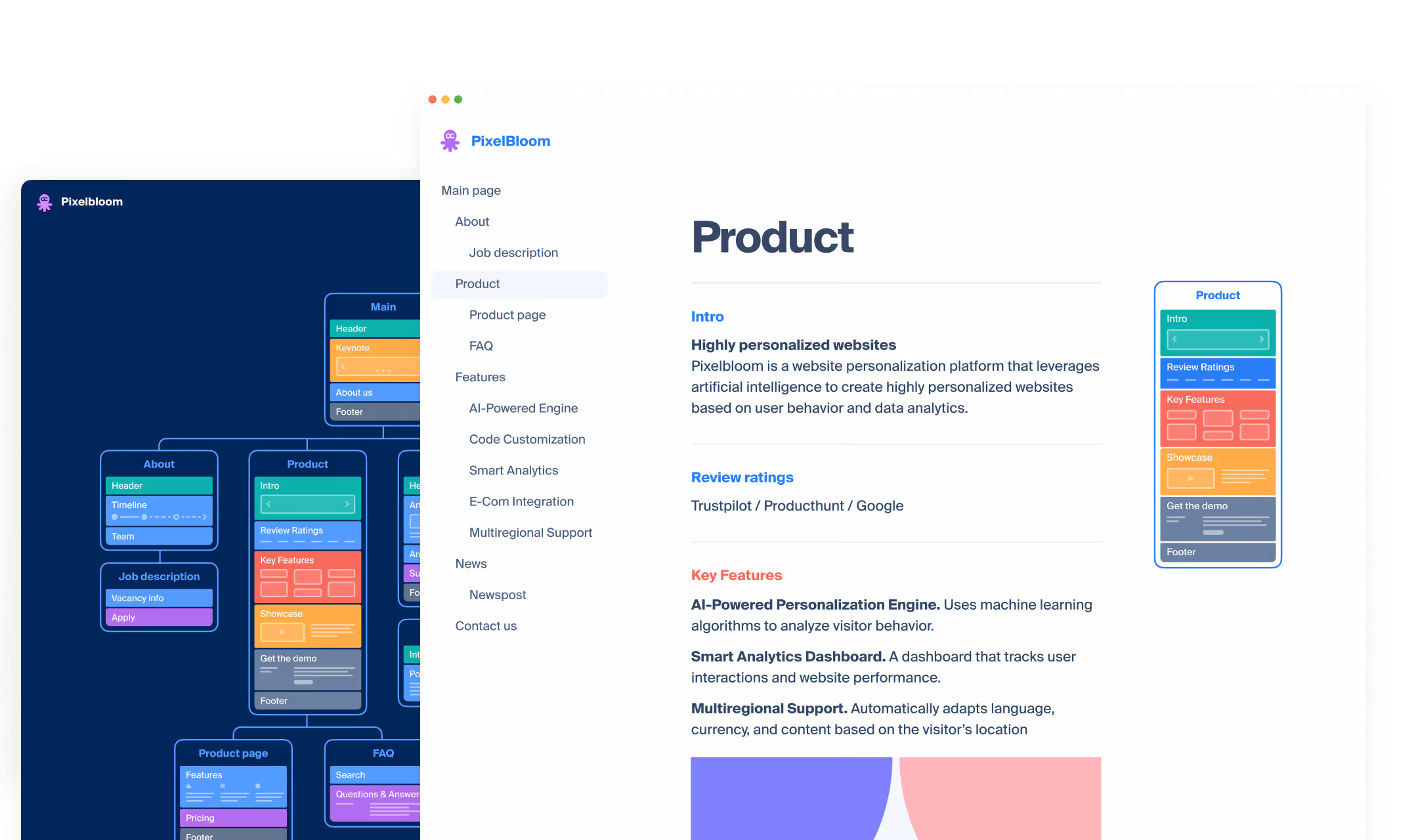 Simple website with nested list navigation | Octopus.do